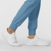 RENEW Women's Jogger Scrub Pant Pacific Blue hemline detail