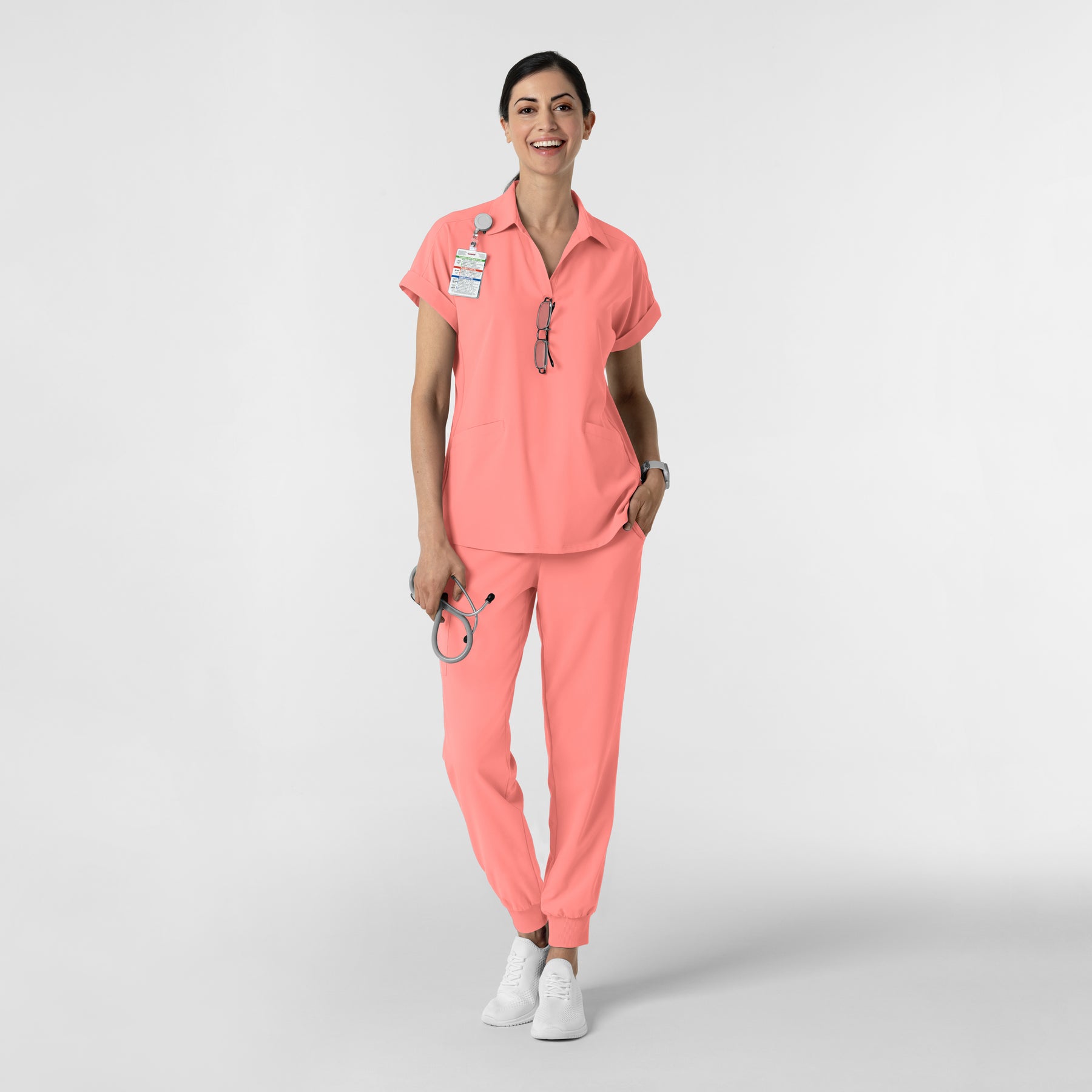RENEW Women's Jogger Scrub Pant Paradise Pink full scrub set