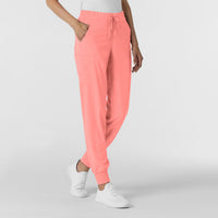 RENEW Women's Jogger Scrub Pant Paradise Pink side view