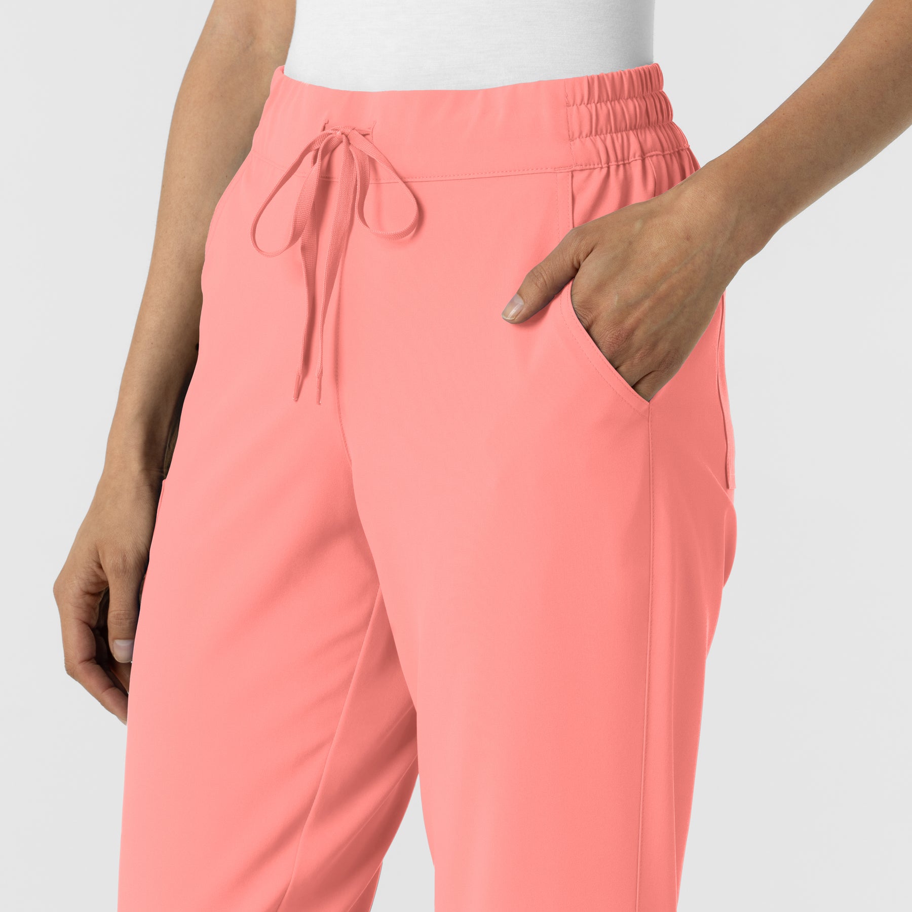 RENEW Women's Jogger Scrub Pant Paradise Pink side detail 2