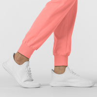 RENEW Women's Jogger Scrub Pant Paradise Pink hemline detail
