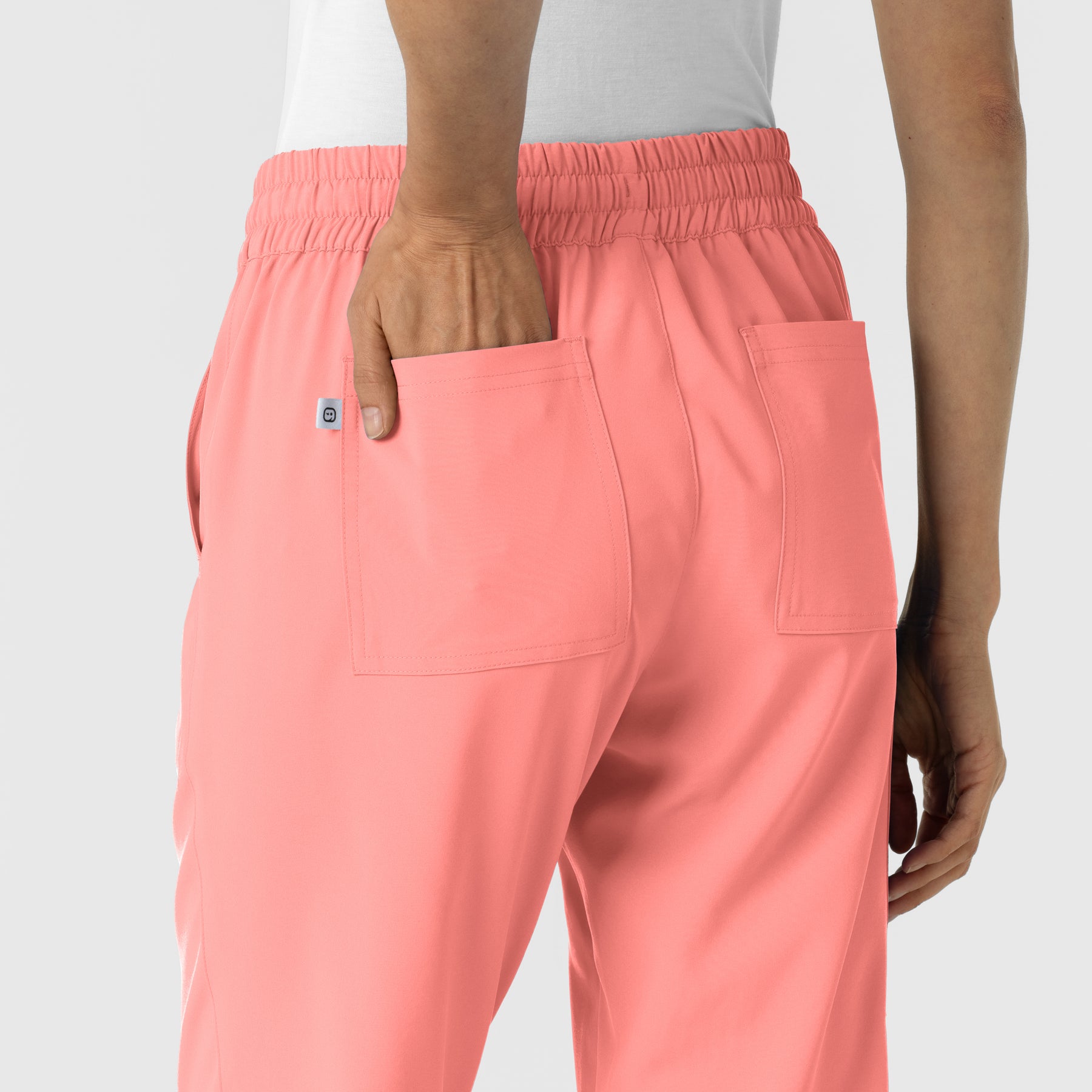 RENEW Women's Jogger Scrub Pant Paradise Pink back detail