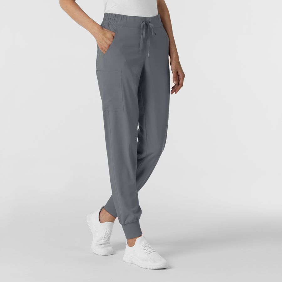 RENEW Women's Jogger Scrub Pant Pewter side view