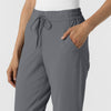 RENEW Women's Jogger Scrub Pant Pewter side detail 2
