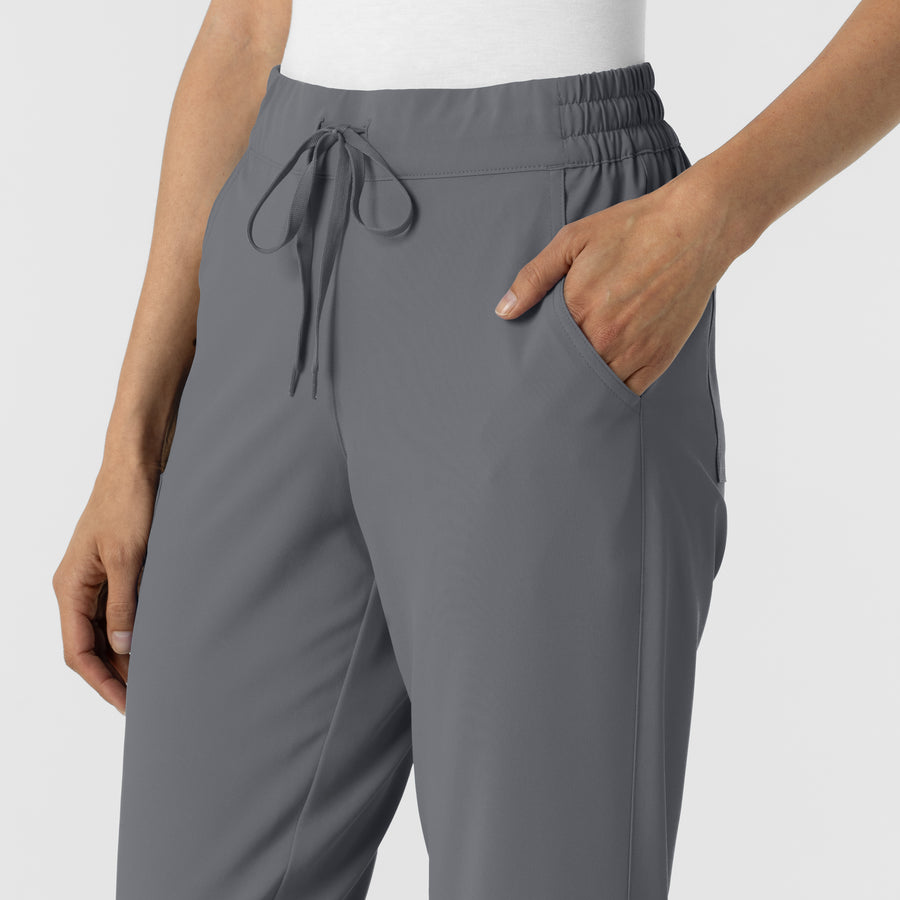 RENEW Women's Jogger Scrub Pant Pewter side detail 2