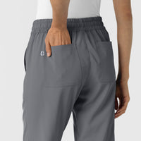 RENEW Women's Jogger Scrub Pant Pewter back detail