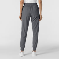 RENEW Women's Jogger Scrub Pant Pewter back view