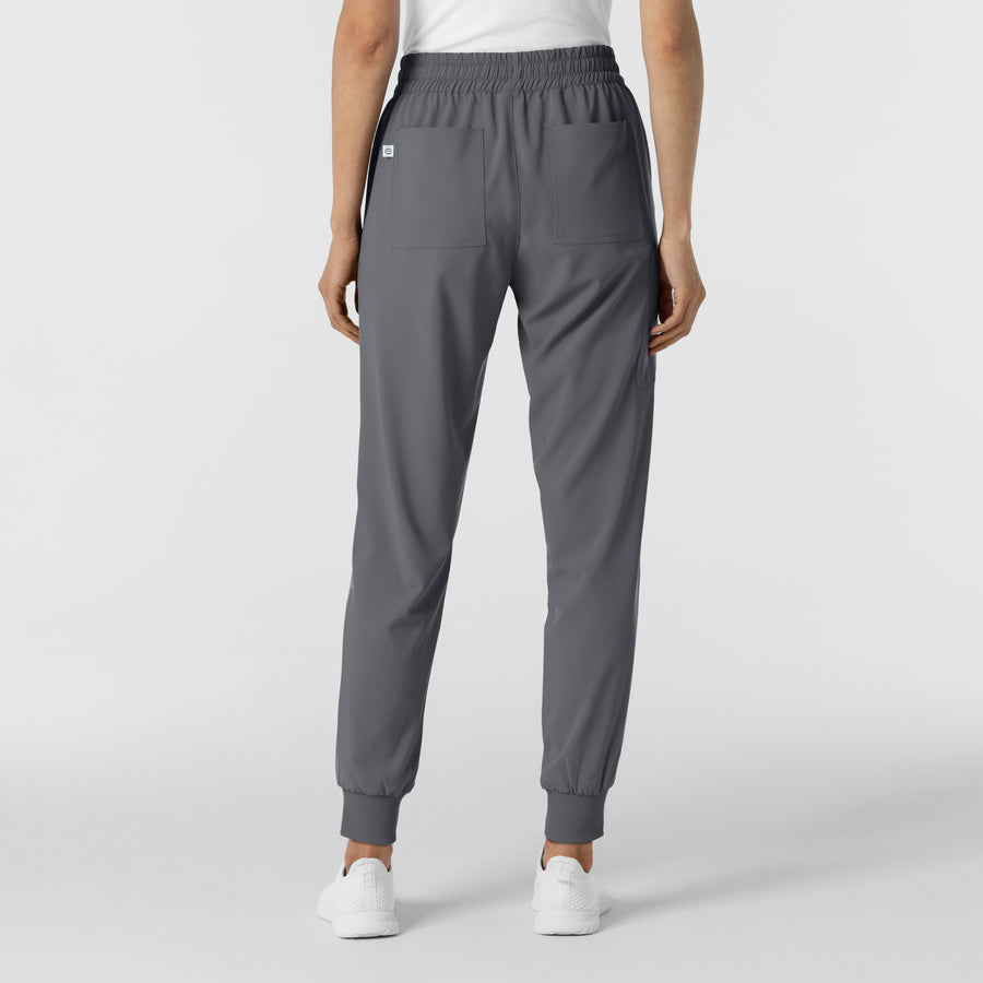 RENEW Women's Jogger Scrub Pant Pewter back view