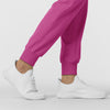 RENEW Women's Jogger Scrub Pant Raspberry hemline detail