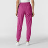 RENEW Women's Jogger Scrub Pant Raspberry back view