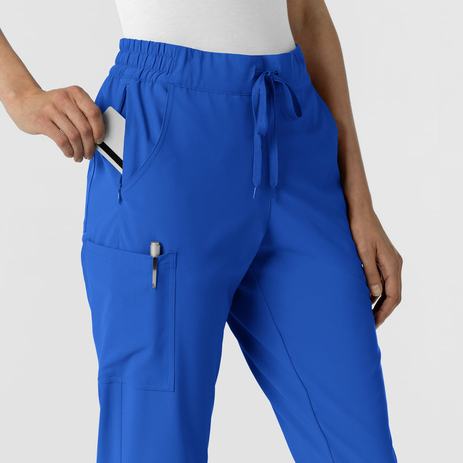 RENEW Women's Jogger Scrub Pant Royal side detail 1