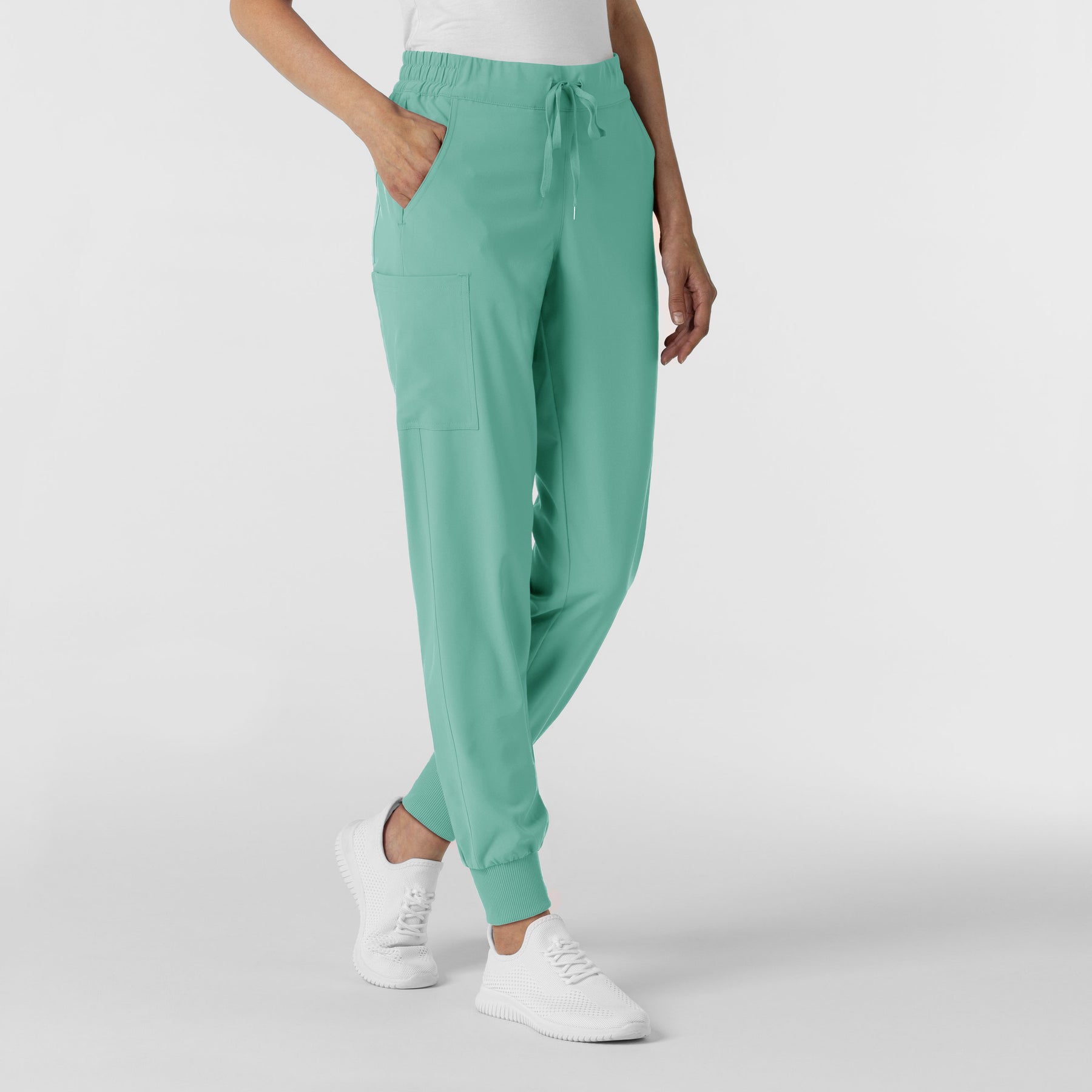 RENEW Women's Jogger Scrub Pant - Turquoise side view