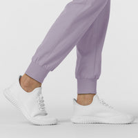 RENEW Women's Jogger Scrub Pant Wisteria hemline detail