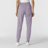 RENEW Women's Jogger Scrub Pant Wisteria back view