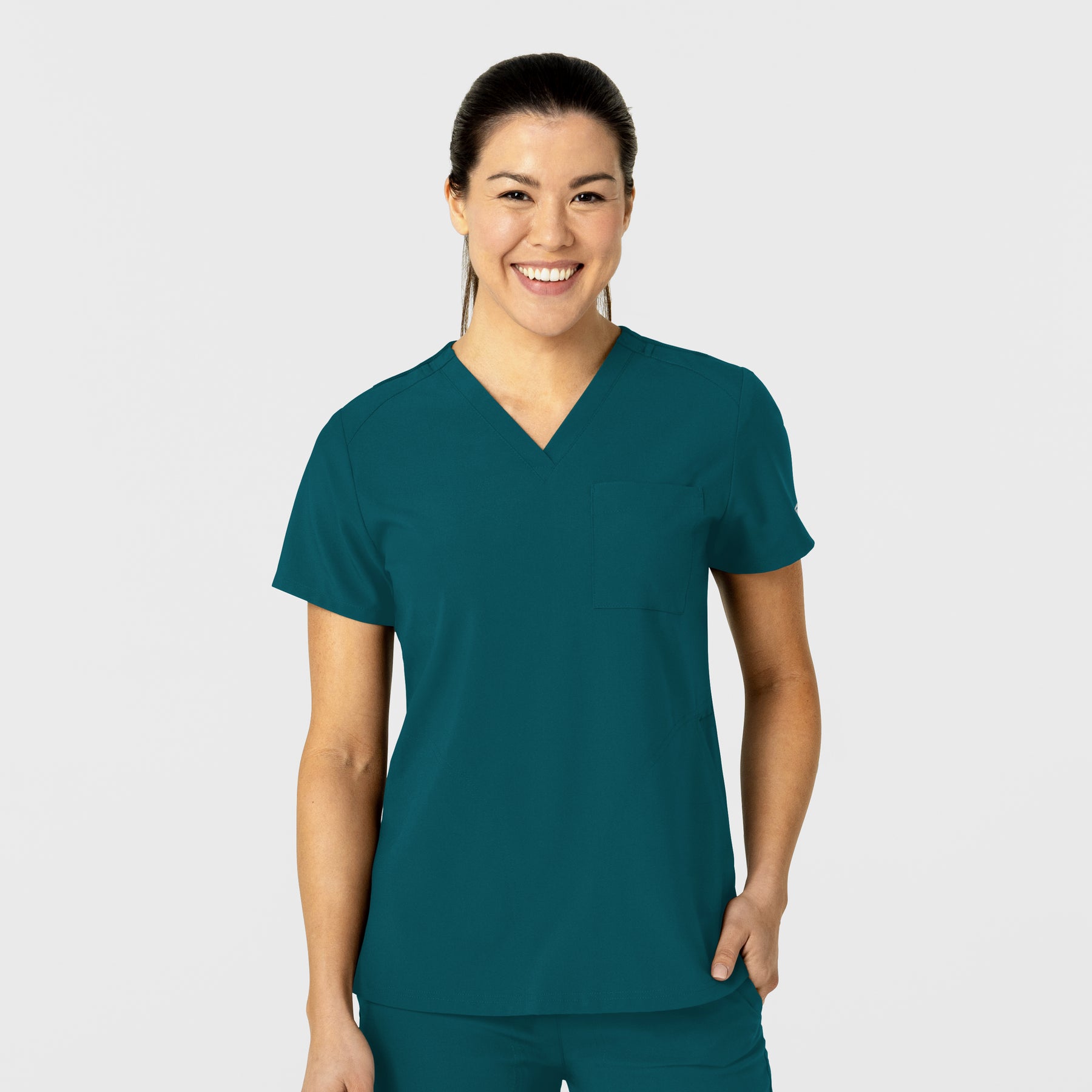 Wink W123 Women's Flex-n-Reach V-Neck Scrub Top Caribbean