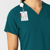 W123 Women's Flex-n-Reach V-Neck Scrub Top Caribbean front detail