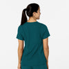 W123 Women's Flex-n-Reach V-Neck Scrub Top Caribbean back view