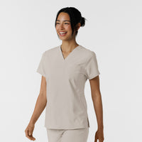 W123 Women's Flex-n-Reach V-Neck Scrub Top Cloud side view