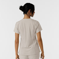 W123 Women's Flex-n-Reach V-Neck Scrub Top Cloud back view