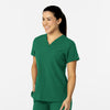 W123 Women's Flex-n-Reach V-Neck Scrub Top Hunter side view