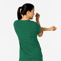 W123 Women's Flex-n-Reach V-Neck Scrub Top - Hunter