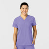 W123 Women's Flex-n-Reach V-Neck Scrub Top Iris Purple