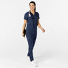 W123 Women's Flex-n-Reach V-Neck Scrub Top Navy scrub set