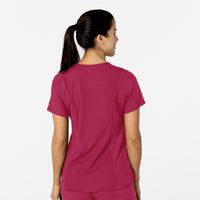 W123 Women's Flex-n-Reach V-Neck Scrub Top Viva Magenta back view