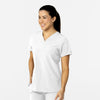 W123 Women's Flex-n-Reach V-Neck Scrub Top White side view