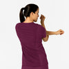 W123 Women's Flex-n-Reach V-Neck Scrub Top - Wine