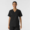Boundless Unisex V-Neck Scrub Top - Black