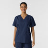 Boundless Unisex V-Neck Scrub Top - Navy
