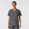 Boundless Unisex V-Neck Scrub Top - Pewter