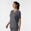 Boundless Unisex V-Neck Scrub Top - Pewter side view