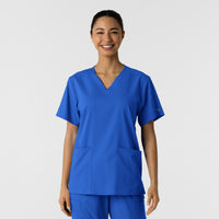 Boundless Unisex V-Neck Scrub Top - Royal