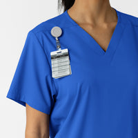 Boundless Unisex V-Neck Scrub Top - Royal badge loop 1