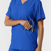 Boundless Unisex V-Neck Scrub Top - Royal front pocket