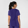 Nova Women's Flex-n-Reach V-Neck Scrub Top Grape back view