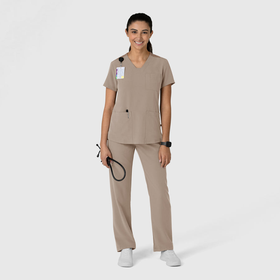 Nova Women's Flex-n-Reach V-Neck Scrub Top Haze full scrub set