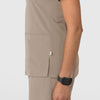 Nova Women's Flex-n-Reach V-Neck Scrub Top Haze hemline detail