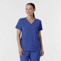 RENEW Women's V-Neck Scrub Top - Galaxy Blue