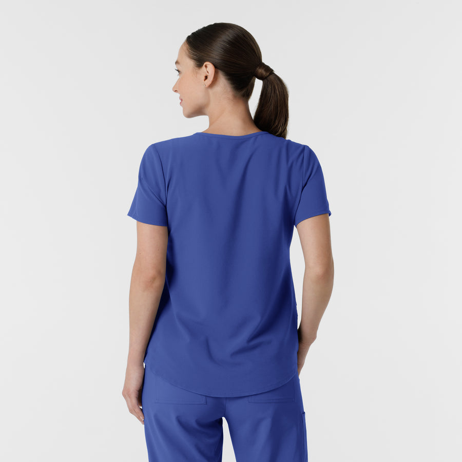 RENEW Women's V-Neck Scrub Top - Galaxy Blue back