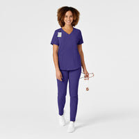 RENEW Women's V-Neck Scrub Top Grape full scrub set