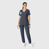 RENEW Women's V-Neck Scrub Top Navy Heather full scrub set