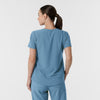 RENEW Women's V-Neck Scrub Top - Pacific Blue back