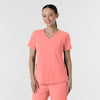 RENEW Women's V-Neck Scrub Top - Paradise Pink side view