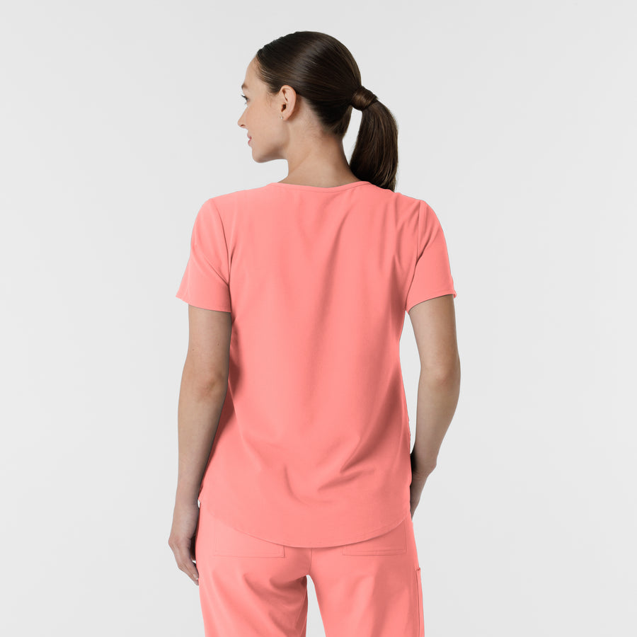 RENEW Women's V-Neck Scrub Top - Paradise Pink back