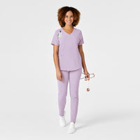 RENEW Women's V-Neck Scrub Top Pastel Lilac full scrub set