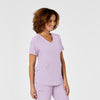 RENEW Women's V-Neck Scrub Top Pastel Lilac side view