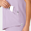 RENEW Women's V-Neck Scrub Top Pastel Lilac pocket detail 